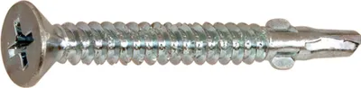Produktbild von DIN7504 4.8x38 Phillips Kreuzschlitz verzinkt Flügelbohrschraube Senkkopf