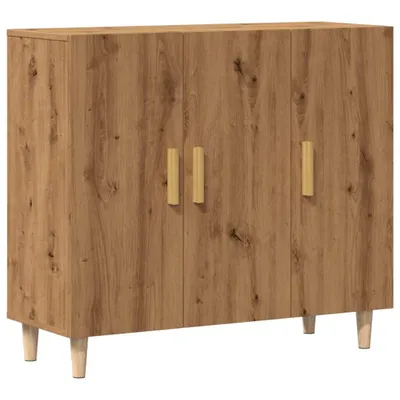 Image de Buffet chêne artisanal 90x34x80 cm bois d'ingénierie