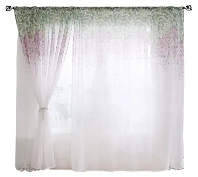Immagine prodotto di Tenda trasparente per finestra - Tende in voile per soggiorno e camera da letto (viola)