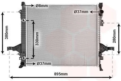 Produktbild von VAN WEZEL 59002133 Kühler Wasserkühler Motorkühler für VOLVO XC90 I (275) XC90 I VAN (275)