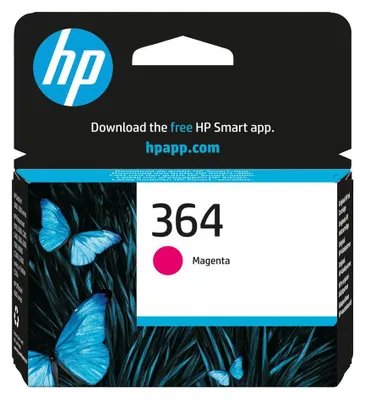 Obrázok produktu pre HP Purpurová originálna atramentová kazeta 364, Štandardná výťažnosť, Purpurová, Atrament na báze farby, 1 kusov, 300 strany