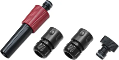 Produktbild von 4 tlg. Gartenbrause-Set 1/2" schwarz/rot