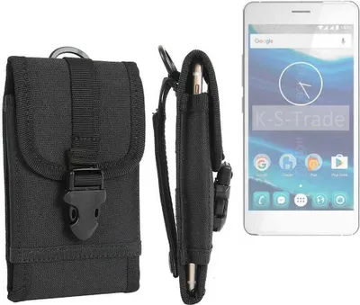 Produktbild von K-S-Trade Holster Handy Hülle kompatibel mit Qilive Q5.5 Holster Handytasche Gürtel Tasche Schutz Hülle Robust Outdoor schwarz