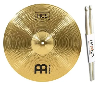 Obrázok produktu pre Meinl činel HCS18C Crash, priemer 18 palcov, spolu so snare bubeníkovými paličkami keepdrum