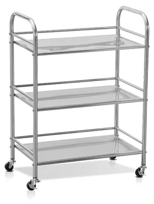 3-stöckiger Schiebewagen 55x32x75,5 cm Metall