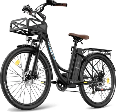 Produktbild von E-Bike 26 Zoll 158 - 198 cm Pannensichere Reifen 36 V 250 W bis zu 160 - 200 km Wasserdicht IP54 mit 7 Gang, Schwarz