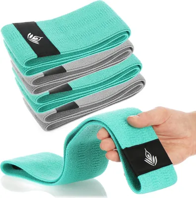Obrázek produktu pro com-four® 4x yoga resistance band z polyesteru a gumy - gymnastický pás pro posilování svalů, pilates a jógu - fitness pás - flex smyčka pro cvičení