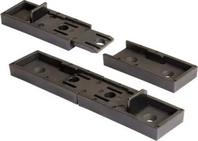 Produktbild von WAGNER Tischverbinder/Möbelverbinder T-CONNECT 2tlg. Set - 30 x 70 x 10 mm, aus Kunststoff schwarz, zum Schrauben - 16500900