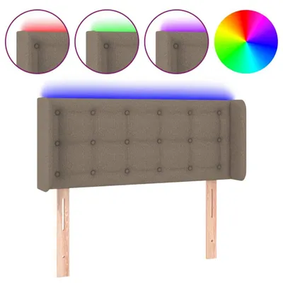 Produktbild von vidaXL LED Kopfteil Taupe 93x16x78/88 cm Stoff
