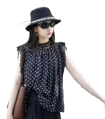 Productafbeelding van Zomer Blouse met Staande Kraag voor Dames