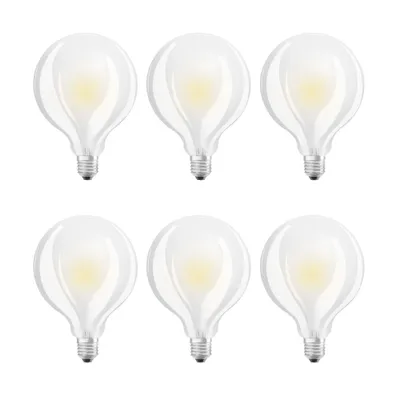Produktbild von 6 x Osram LED Filament Retrofit Classic Globe G95 6,5W = 60W E27 matt 806lm Neutralweiß 4000K