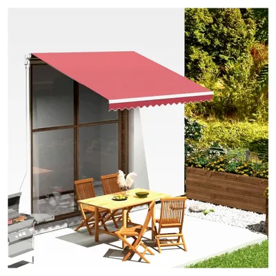 Produktbild von Terrassenmarkise Burgunderrot 280x245cm für Innenhof und Garten