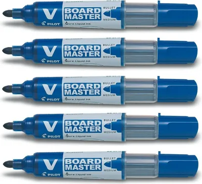 Produktbild von Pilot Tafelmarker V Boardmaster Begreen 5er Set blau