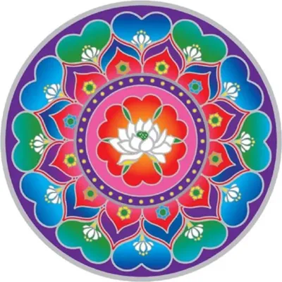 Immagine prodotto di Immagine della finestra Mandala del cuore di loto -- 14 cm
