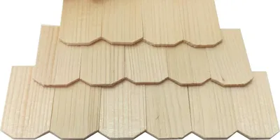 Produktbild von 100 St Schindel aus Holz. Zum Krippenbau, Puppenstuben. 3,5x2,2 cm.