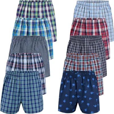 Produktbild von City Life Herren Boxershorts Shorts Boxer Webboxer (10er Pack) Sparpack S - 4XL - Grösse: L, Farbe: Mehrfarbig (Classic Multicolour 1 C-10-1)
