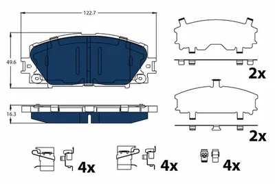 Produktbild von TRW Bremsbeläge Satz Vorne für TOYOTA PRIUS (ZVW3) GDB4173BTE