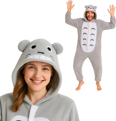Produktbild von Pyjama Onesie Kigurumi Kostüm für Erwachsene, Totoro, M: 155 - 165cm