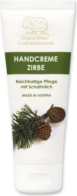 Produktbild von Florex Handcreme Zirbe -  Reichhaltige intensive Pflege bei trockenen strapazierten Händen mit Schafmilch ohne Palmöl 75 ml