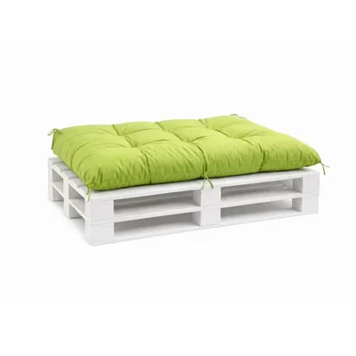 Produktbild von VBChome Palettenkissen für Europaletten Möbel Palettenauflage Garten 12 Farben mit Schaumstoffflocken Füllung Limettenfarbe Sitzkissen 120 x 80 cm