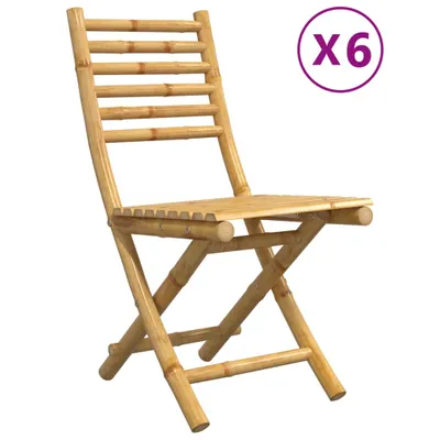 Immagine prodotto di Sedie da Giardino Pieghevoli 4 pz 43x54x88 cm in Bambù
