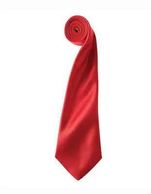 Produktbild von Premier Workwear PR750 | Satin Tie ŽColoursŽ / 144 x 8,5 cm - Farbe: Red (ca. Pantone 200) - Größe: 144 x 8,5 cm