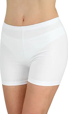 Produktbild von Alkato Damen Sport Shorts mit Hohem Bund Hotpants Radlerhose, Farbe: Klassisch / Weiß, Größe: 42