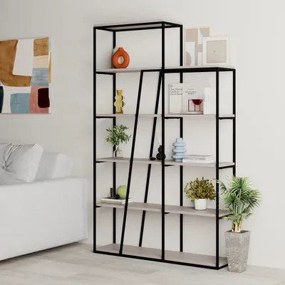 Obrázek produktu pro Industriální regál SADIE, světlá mocca