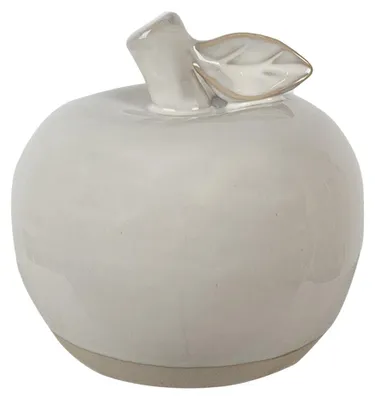 Produktbild von Clayre & Eef Dekoration Apfel 10 cm Beige Porzellan