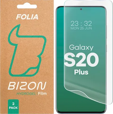 Produktbild von Bizon Glass Hydrogel Displayschutzfolie, Galaxy S20 Plus, 2 Stück