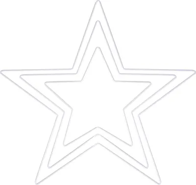 Image de Rayher Set de 3 anneaux métalliques étoiles blancs 40 cm Décoration murale Anneaux de bricolage