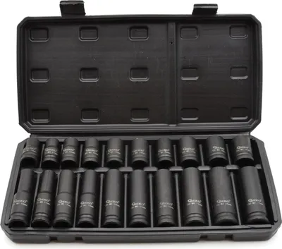 Immagine prodotto di Set bussole a impatto corte e lunghe 1/2", 10-19 mm,20 pezzi
