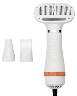 Produktbild von Haustier Föhn Bürste 3-in-1, Hunde & Katzen, Temperatur 55–75°C, Massagebürste, Aufsätze, Überhitzungsschutz, Fellpflege & Styling, handlich