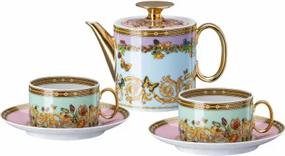 Zdjęcie produktu dla Rosenthal Versace Zestaw do herbaty dla 2 osób Le jardin de Versace, porcelana, 19335-409609-28717
