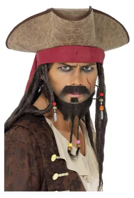Produktbild von Karibischer Piratenhut mit Dreadlocks