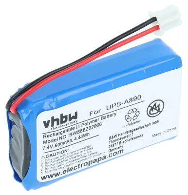 Produktbild von vhbw Akku kompatibel mit Chuango WS-108 Alarmanlage, Alarmsystem (600 mAh, 7,4 V, Li-Polymer)