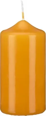 Produktbild von Stumpen Kerzen Honig Natur 10 x Ø 10 cm, 12 Stück getauchte Stumpenkerzen mit Spitzkopf in RAL Qualität