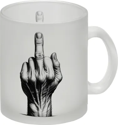 Produktbild von Mittelfinger Glas Tasse