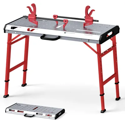 Werkbank, klappbar, 450 kg, 107x53 cm, höhenverstellbar, 2 Klemmen