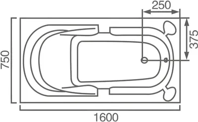 Produktbild von Einbauwanne Badewanne Entspannungsbad Luxuswanne Komfortwanne 170x75 cm