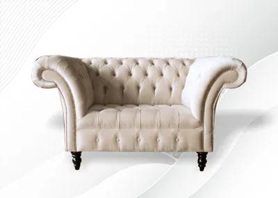 Produktbild von Chesterfield Sessel Textil Stoff Kreative Möbel Neu Wohnzimmer Modern Beige