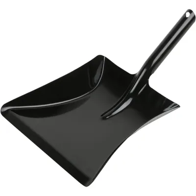 Zdjęcie produktu dla Solidna metalowa szufelka 245 mm, czarna – idealna do domu i warsztatu, 1 sztuka
