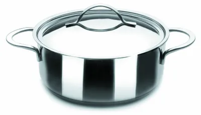 Productafbeelding van Ibili NOAH 605016 Kookpan met deksel, roestvrij staal, 16 cm diameter, geschikt voor inductiekookplaten