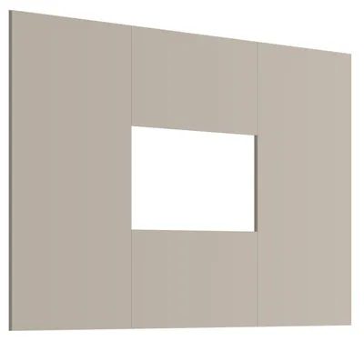 Image de Panneau mural TV Fly - Bois MDF cachemire - 160 x 118 x 1.6 cm