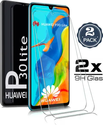 Produktbild von 2X Huawei P30 Lite - Panzerglas Glasfolie Display Schutz Folie Glas 9H Hart Echt Glas Displayschutzfolie 2 Stück