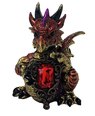 Image de Dragon rouge avec un cristal rouge