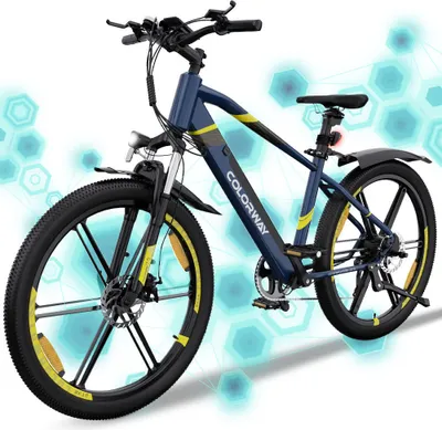 Produktbild von E-Bike Elektrofahrrad 26 Zoll, Elektrofahrrad mit Stoßdämpfer, E-Mountainbike Fat Reifen Doppelte Scheibenbremsen für Herren Damen 35-90KM-Assistenz-Modus