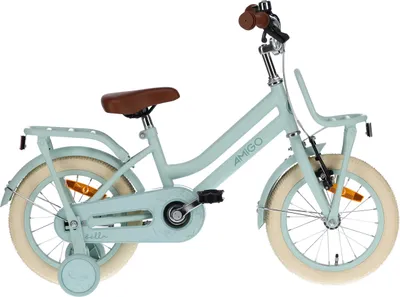Produktbild von AMIGO Kinderfahrräder Mädchen Bella 14 Zoll 24 cm Mädchen Rücktrittbremse Grün