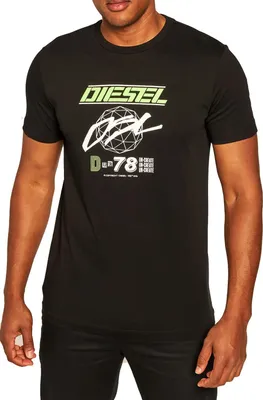 Produktbild von Diesel Herren "T-DIEGOS-K34 MAGLIETTA" T-Shirt Rundhals Schwarz