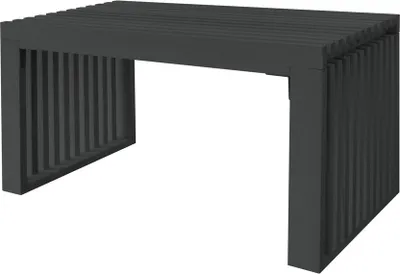 Produktbild von Home Deluxe -Sitzbank aus Holz LORA Schwarz - 78 cm I Gartenbank , Parkbank, Sitzgelegenheit
